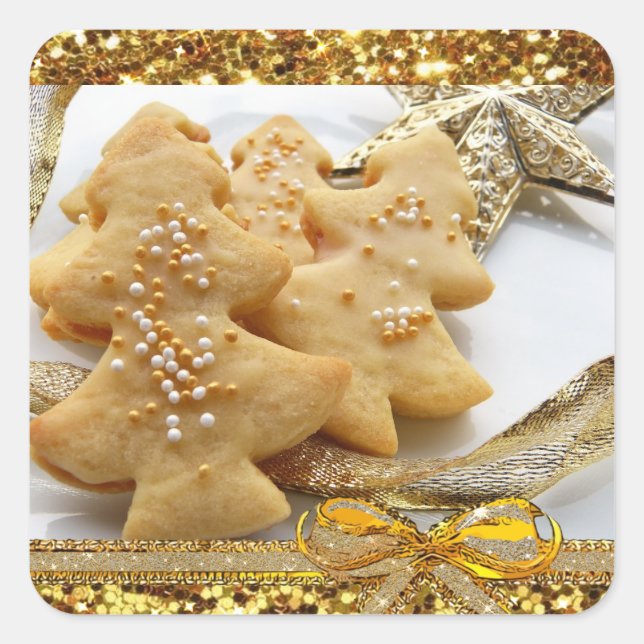 Navidades Pegatina de cookies (Anverso)