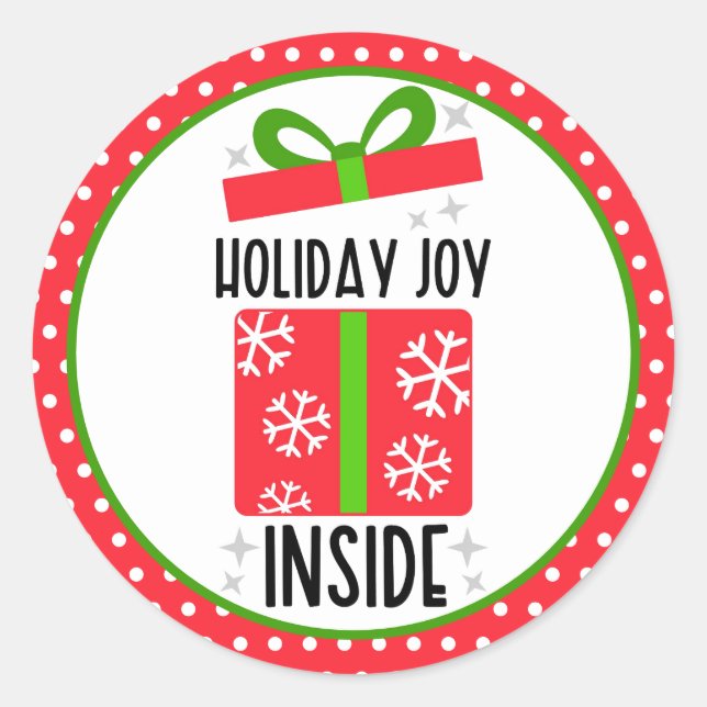 Navidades Pegatina de pequeñas empresas (Anverso)