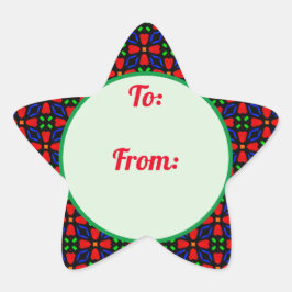 Navidades Pegatina de regalos de la Frontera Estre