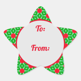 Navidades Pegatina de regalos de la Frontera Estre