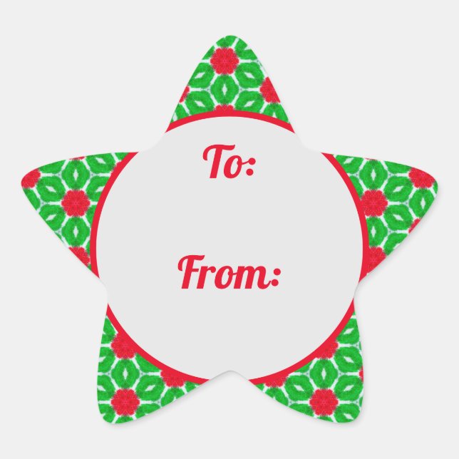 Navidades Pegatina de regalos de la Frontera Estre (Anverso)