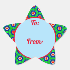 Navidades Pegatina de regalos de la Frontera Estre