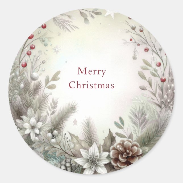 Navidades Pegatina de vacaciones de invierno (Anverso)