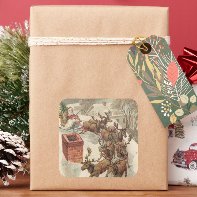 Navidades pegatina de vacaciones Vintage (Vacaciones)