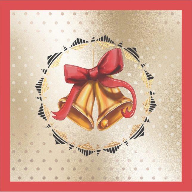 Navidades Pegatina de vinilo con campanas (Anverso)