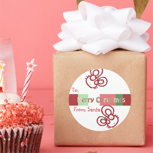 Navidades Pegatina del ratón (Fiesta)