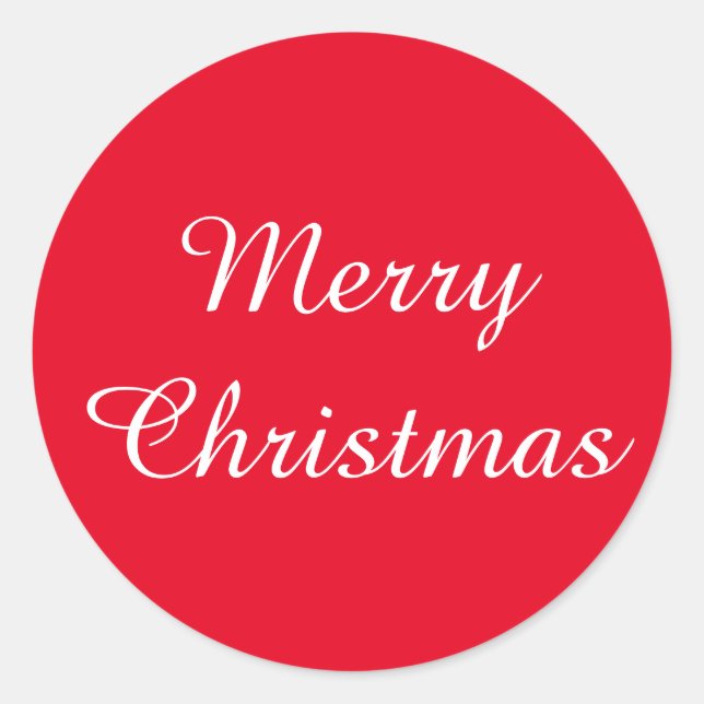 Navidades Pegatina rojo blanco de la Amazona por J (Anverso)