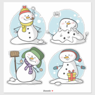 Navidades Pegatina Snowman
