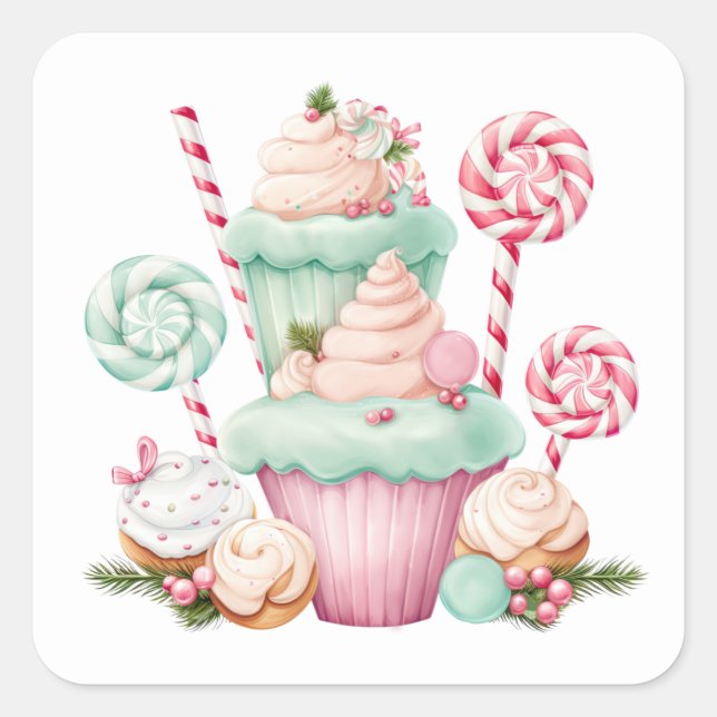 Navidades Pegatinas Candy (Anverso)