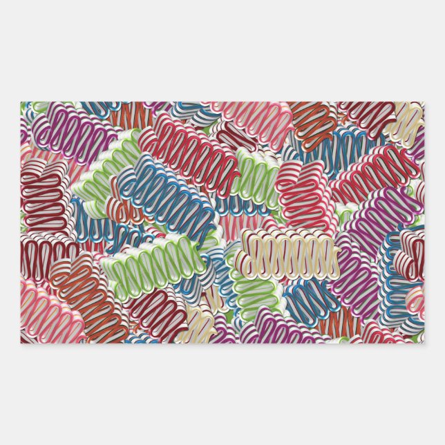 Navidades PEGATINAS Candy-RECTANGLE (Anverso)