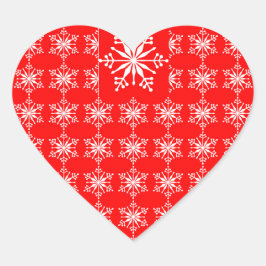 Navidades Pegatinas copan nieve en rojo y blanco.