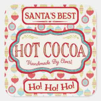 Navidades Pegatinas de chocolate caliente