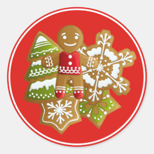 Navidades Pegatinas de cookies