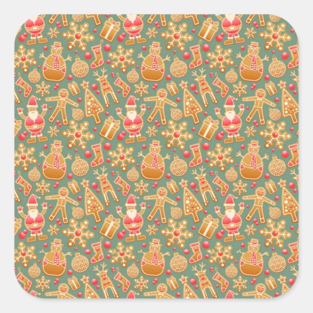 Navidades Pegatinas de cookies (Anverso)
