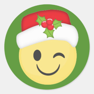 Navidades Pegatinas de Emoji Wink