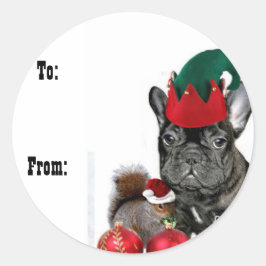 Navidades pegatinas de etiquetas de regalo de Bull