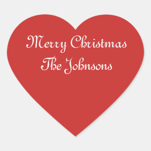 Navidades Pegatinas de forma de corazón