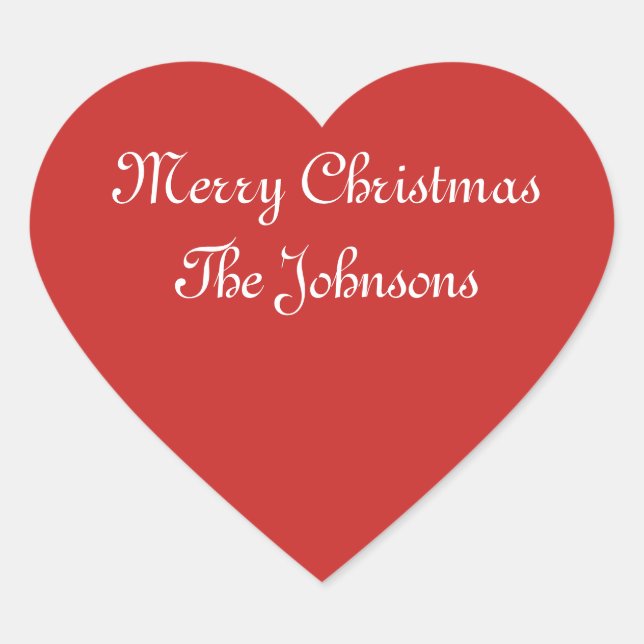 Navidades Pegatinas de forma de corazón (Anverso)