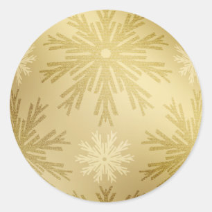 Navidades pegatinas de Golden Snowflakes