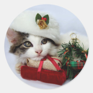 Navidades Pegatinas de Kitten