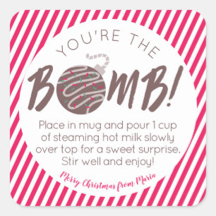 Navidades Pegatinas de la plaza Bomba de chocolate