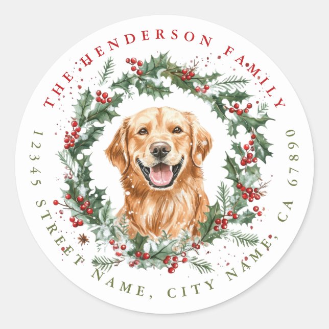 Navidades Pegatinas de la Ronda de Perros de Golde (Anverso)