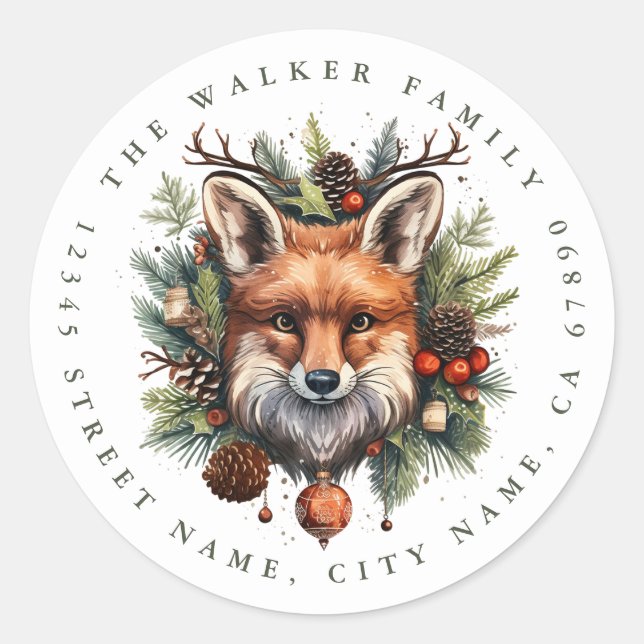 Navidades Pegatinas de la Ronda Fox (Anverso)