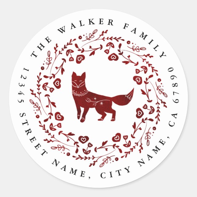 Navidades Pegatinas de la Ronda Fox (Anverso)