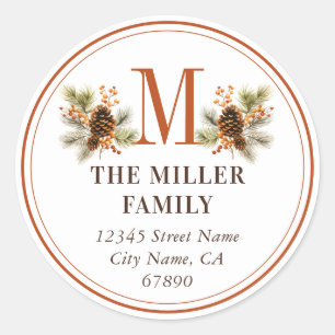 Navidades Pegatinas de la Ronda Mistletoe