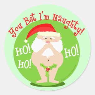 Navidades Pegatinas de Naughty Santa Gift