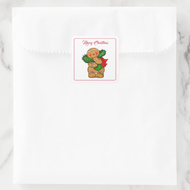 Navidades Pegatinas de personas de Gingerbread (Bolso)