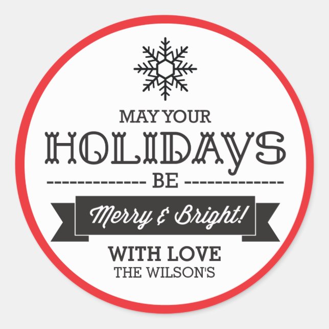 Navidades Pegatinas de regalo / etiquetas (Anverso)