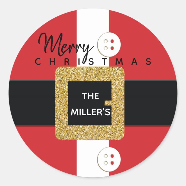 Navidades pegatinas de Santa Suit (Anverso)