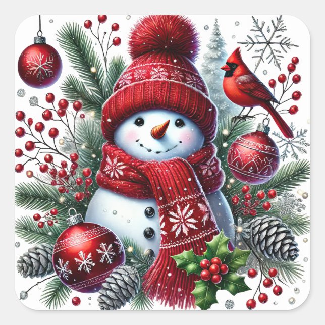 Navidades Pegatinas de Snowpeople (Anverso)