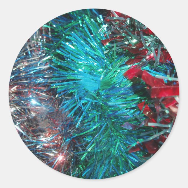 Navidades Pegatinas de Tinsel (Anverso)