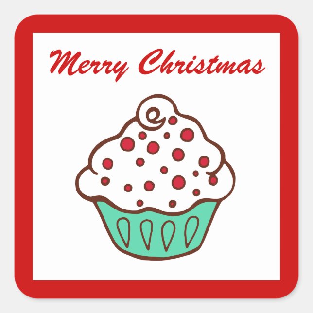Navidades Pegatinas del pastel (Anverso)