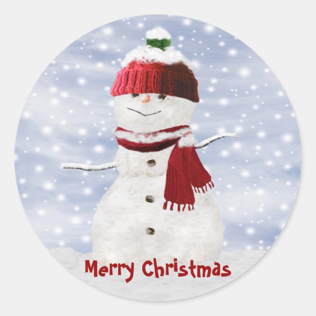 Navidades Pegatinas del Personalizable Snowman (Anverso)