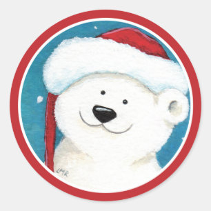 Navidades Pegatinas del Sello para sobres del oso 