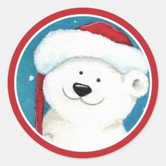 Navidades Pegatinas del Sello para sobres del oso 