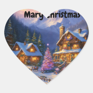 Navidades pegatinas especiales de corazón para reg