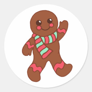 Navidades Pegatinas Gingerbread