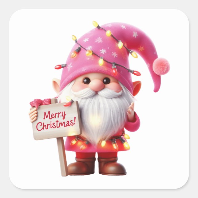 Navidades Pegatinas Gnome (Anverso)
