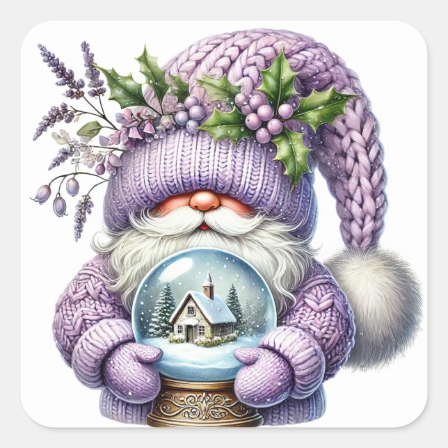 Navidades Pegatinas Gnome (Anverso)