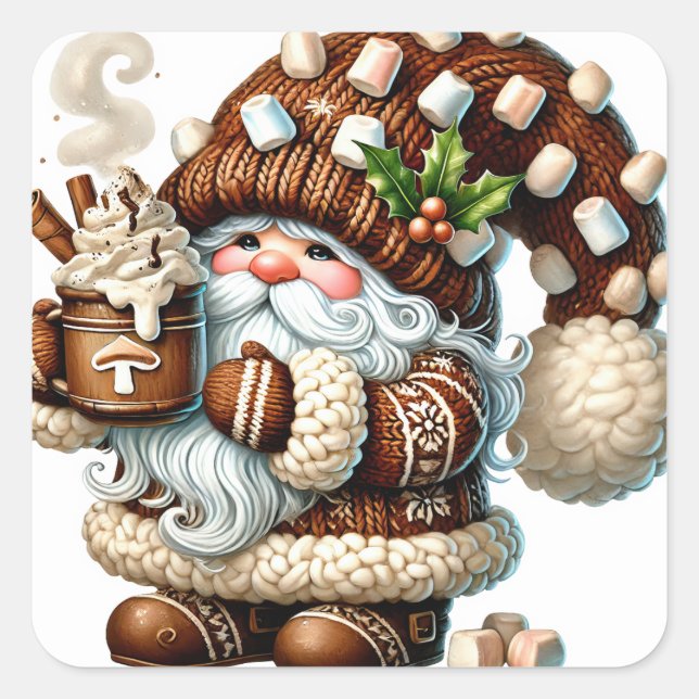 Navidades Pegatinas Gnome (Anverso)