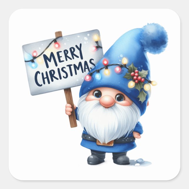 Navidades Pegatinas Gnome (Anverso)