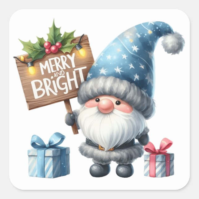 Navidades Pegatinas Gnome (Anverso)