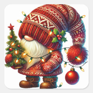 Navidades Pegatinas Gnome