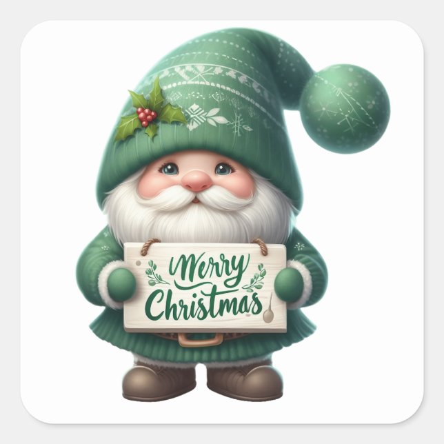 Navidades Pegatinas Gnome (Anverso)