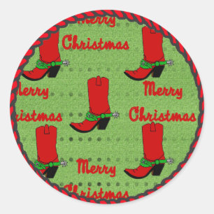 Navidades Pegatinas occidentales Cowboy Boots