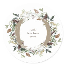 Navidades Pegatinas redondos Vintage Holiday Flora